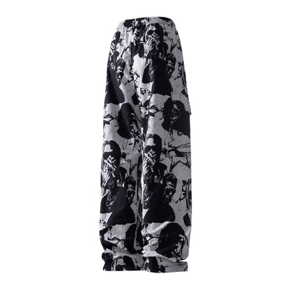 Men's Japanese-style Retro Loose Straight-leg Casual Trousers