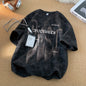 Short-sleeve Washed-and-distressed T-shirtbase Layer