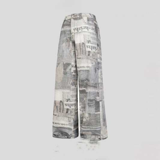 Men's Streetwear Trendy Brand Wide-Leg Couple Trousers
