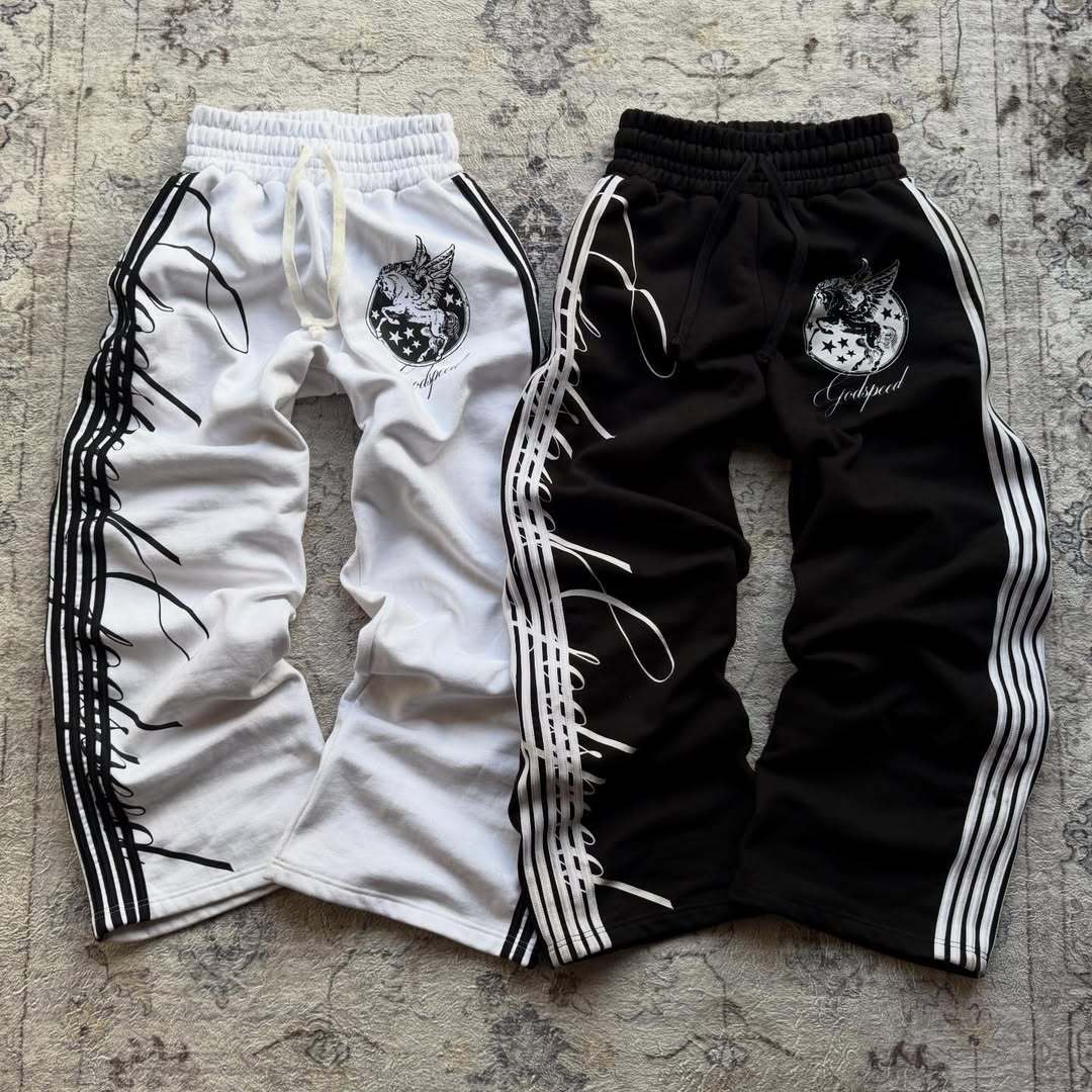 Printed Casual Pants Men's Straight-leg Sweatpants