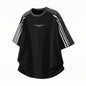 Pure Cotton Crew Neck Retro Raglan Short-sleeve T-shirt