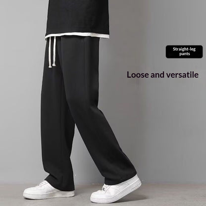 Wide-leg Sweatpants Mens Workwear Casual Long Pants