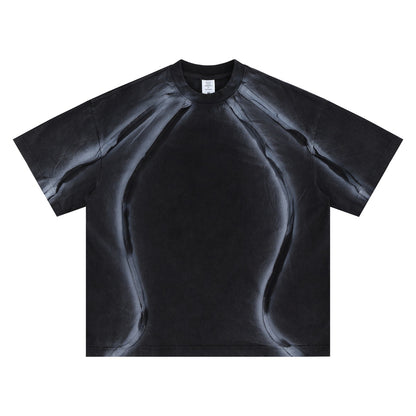 Design-forward Oversized Versatile Crewneck Short-sleeve Top