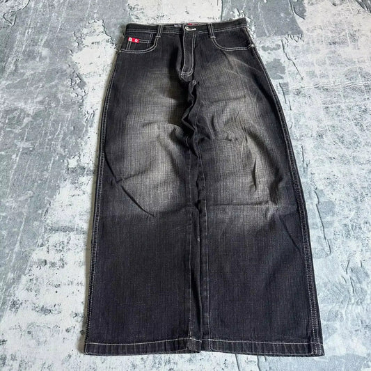 Mens Straight-leg Wide-leg Relaxed-fit Jeans