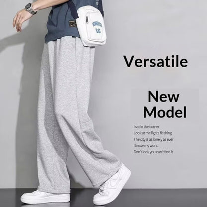 Wide-leg Sweatpants Mens Workwear Casual Long Pants