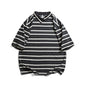 Men's Retro Striped Bottoming Pullover