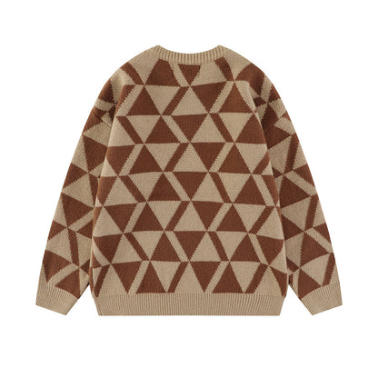 Triangle Pattern Men's Sweater Niche Design
