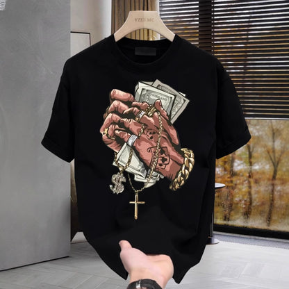 Boy's Printed Crewneck Short-Sleeve Loose T-Shirt