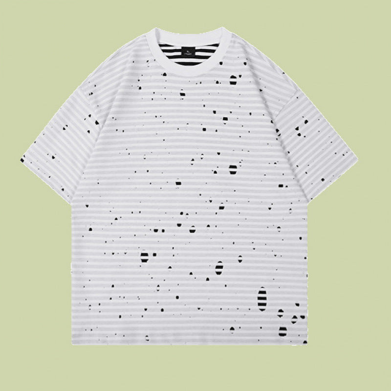 Summer Double-Layer Fabric Casual Short-Sleeve T-Shirt