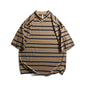 Men's Retro Striped Bottoming Pullover